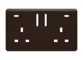 Dark Brown Spare Plate Wiring Accessories Trendi Decorative Screwless